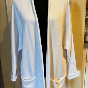 Frank & Eileen White Open-Front Cardigan